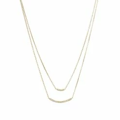 Flash Sale 😀 Liv Oliver 👩 women 18k Gold Layer Bar Necklace 🌟