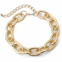 Deals 💯 Liv Oliver 👩 women 18k Gold Polished Bold Necklace 🛒