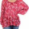 Promo 🧨 Style & Co. 👩 Womens Floral Print Ruffled Peasant Top 💯