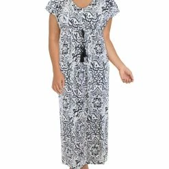 Budget 🧨 Style & Co. 👩 Womens Printed Short Sleeves Maxi 👗 Dress 👍
