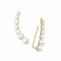Brand new 🔥 Liv Oliver 👩 women 18k Gold Multi Pearl Earrings 🧨
