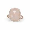Flash Sale 🥰 Liv Oliver 👩 women 18k Rose Gold Plated Rose Quartz Oval Cz Ring 👍