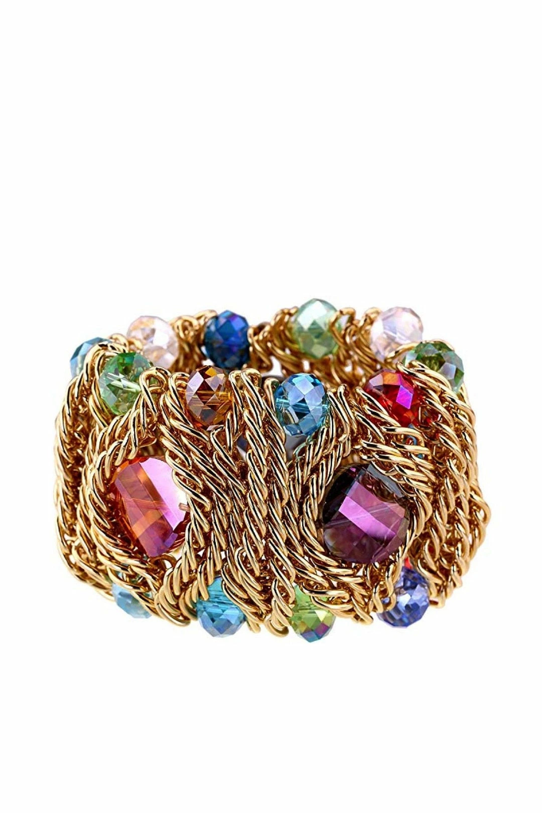 Wholesale ๐ฏ Liv Oliver ๐ฉ women 18k Gold Multi Color Statement Bracelet โจ