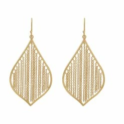 Best Sale ✨ Liv Oliver 👩 women 18k Gold Multi Chain Fringe Earrings 😉