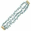 Promo 🌟 Liv Oliver 👩 women 18k Gold Multi Strand Turquoise Bracelet ⌛