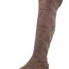 Budget 👏 Style & Co. Lessah 👩 Womens Faux Suede Almond Toe Knee-High 🥾 Boots 👏