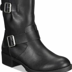 Promo ✔️ Style & Co. Gianara 👩 Womens Faux Leather Round Toe Mid-Calf 🥾 Boots 😍