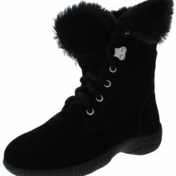 Budget 💯 Style & Co. Angiee 👩 Womens Faux Fur Lace Up Booties 💯