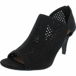 Cheapest 💯 Style & Co. Hanon 👩 Womens Faux Suede Perforated Peep-Toe 👠 Heels 💯