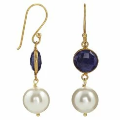 Discount ✔️ women Liv Oliver 18K Plated 2.25 ct. tw. Sapphire Earrings ❤️
