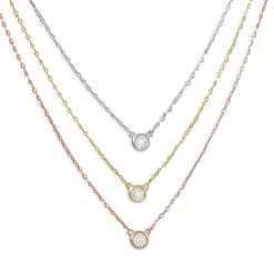 Flash Sale 😉 Liv Oliver 👩 women Tri Color Multi Layer Cz Necklace ⌛