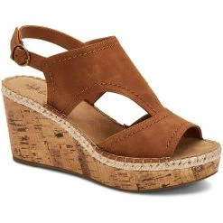 Cheap 🔔 Style & Co. Ferann 👩 Womens Padded Insole Cork Wedge 🩴 Sandals 😉