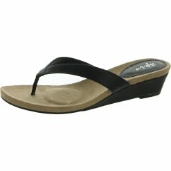 Discount ๐ Style & Co. Haloe2P ๐ฉ Womens Faux Leather Slip On Thong ๐ฉด Sandals ๐
