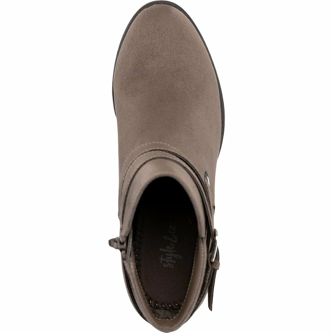 Best Pirce 😀 Style & Co. Zolaa 👩 Womens Faux Suede Block Heel Ankle 🥾 Boots 🎁 - Image 4