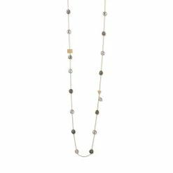 Best Sale ❤️ Liv Oliver 👩 women 18k Gold Multi Gemstone Necklace 🛒