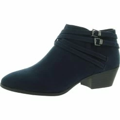 Promo 🧨 Style & Co. Willow 👩 Womens Microfiber Block Heel Ankle 🥾 Boots 🔔