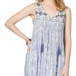 Coupon 🌟 Style & Co. 👩 Womens Embroidered Mixed Print Peasant Top 🔔