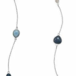 Discount 🌟 Liv Oliver 👩 women Sterling Silver Multi Gemstone Necklace 🔥