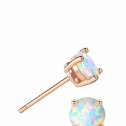 Hot Sale 💯 Liv Oliver 👩 women 18k Rose Gold White Opal Stud Earrings ❤️