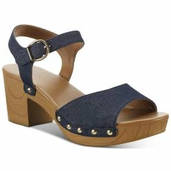 Cheapest 😉 Style & Co. Anddreas 👩 Womens Faux Leather Clog Heel 🩴 Sandals 🔥