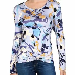 Best Pirce ✨ Style & Co. 👩 Womens Floral Twist Front Pullover Top 🛒