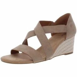 Promo 🔔 Style & Co. Zaddie 👩 Womens Faux Suede Slip on Wedge 👠 Heels 🔔