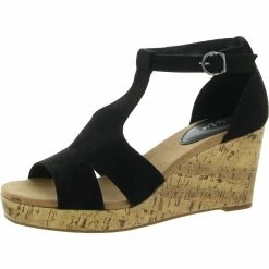 New ๐งจ Style & Co. Selenaa ๐ฉ Womens T Strap Open Toe Wedge ๐ฉด Sandals โค๏ธ
