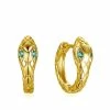 Flash Sale 😍 Liv Oliver 👩 women 18k Gold Textured Motif Earrings 🛒