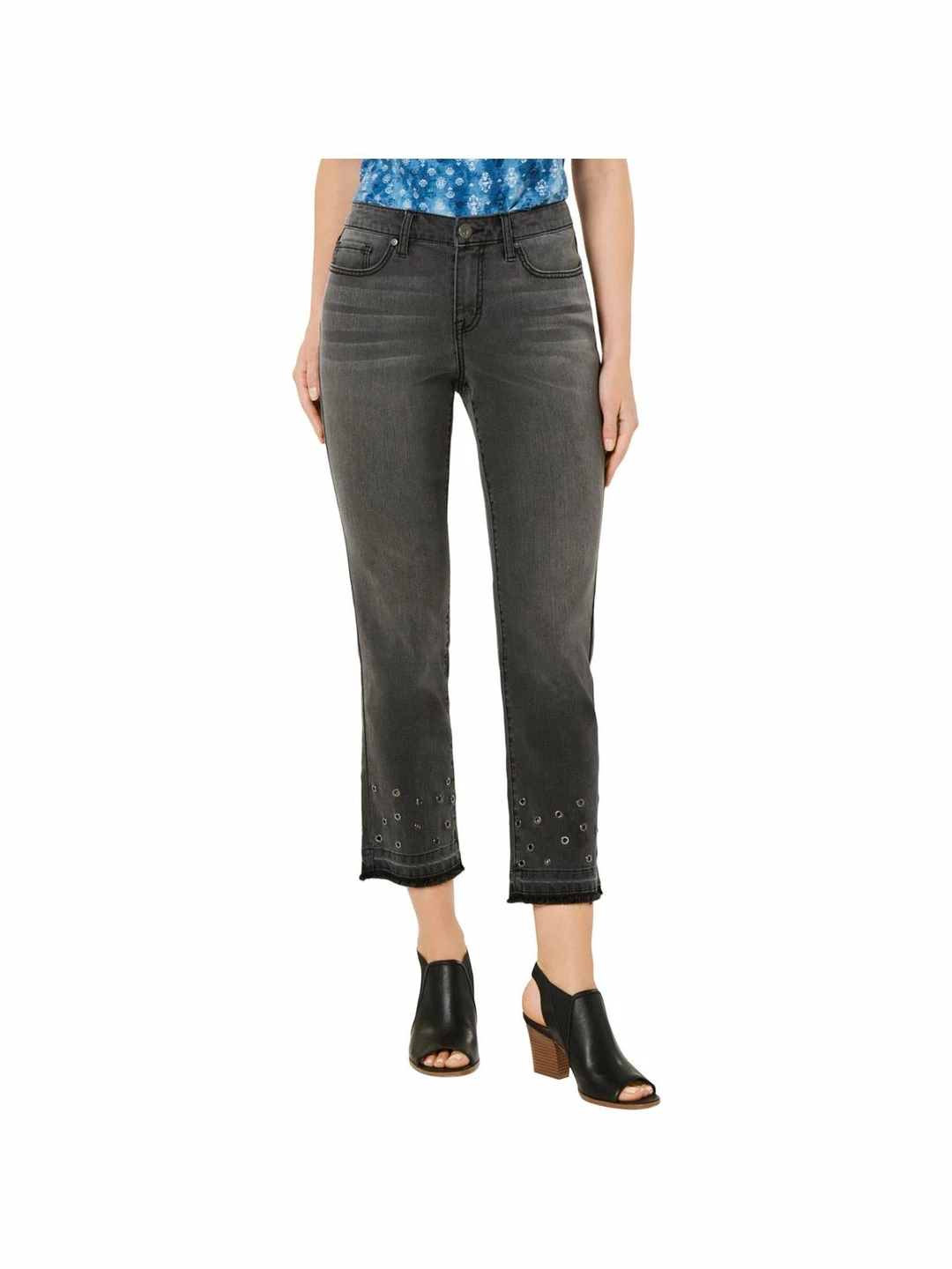 Cheapest ⌛ Style & Co. 👩 Womens Denim Frayed Hem Cropped 👖 Jeans ✨