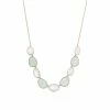 Promo 👏 Liv Oliver 👩 women 18k Gold Moonstone & Chalcedony Necklace ✨