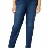Deals 😀 Style & Co. Plus 👩 Womens Denim Tummy Control Straight Leg 👖 Jeans ⌛