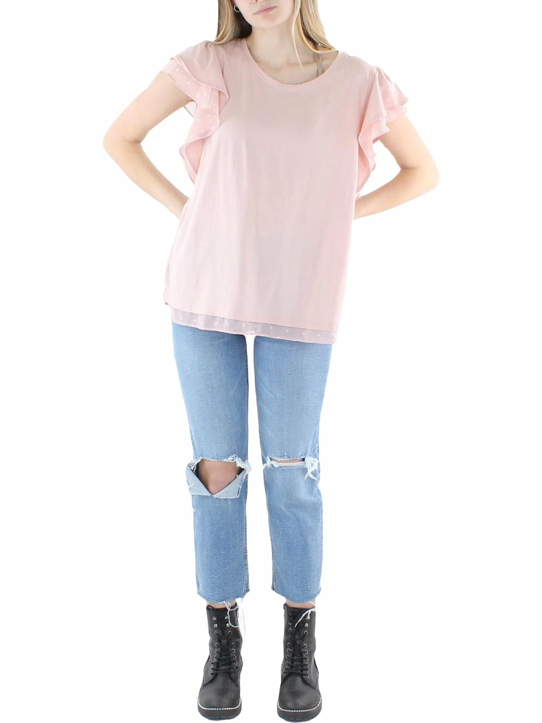 Brand new ๐ฅฐ Style & Co. ๐ฉ Womens Flutter Sleeve Casual Blouse โ๏ธ