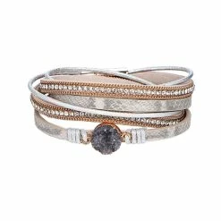 Best deal 🔥 women Liv Oliver 18K Plated 12.75 ct. tw. Druzy CZ Bracelet 🔔