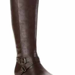 Coupon 🔔 Style & Co. Marliee 👩 Womens Wide Calf Faux Leather Motorcycle 🥾 Boots ✨