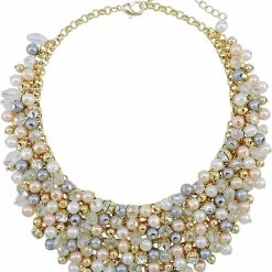 Cheapest 🔔 Liv Oliver 👩 women 18k Multi Pearl Necklace ⭐